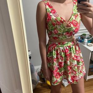 Forever21 Floral Two-piece Dress